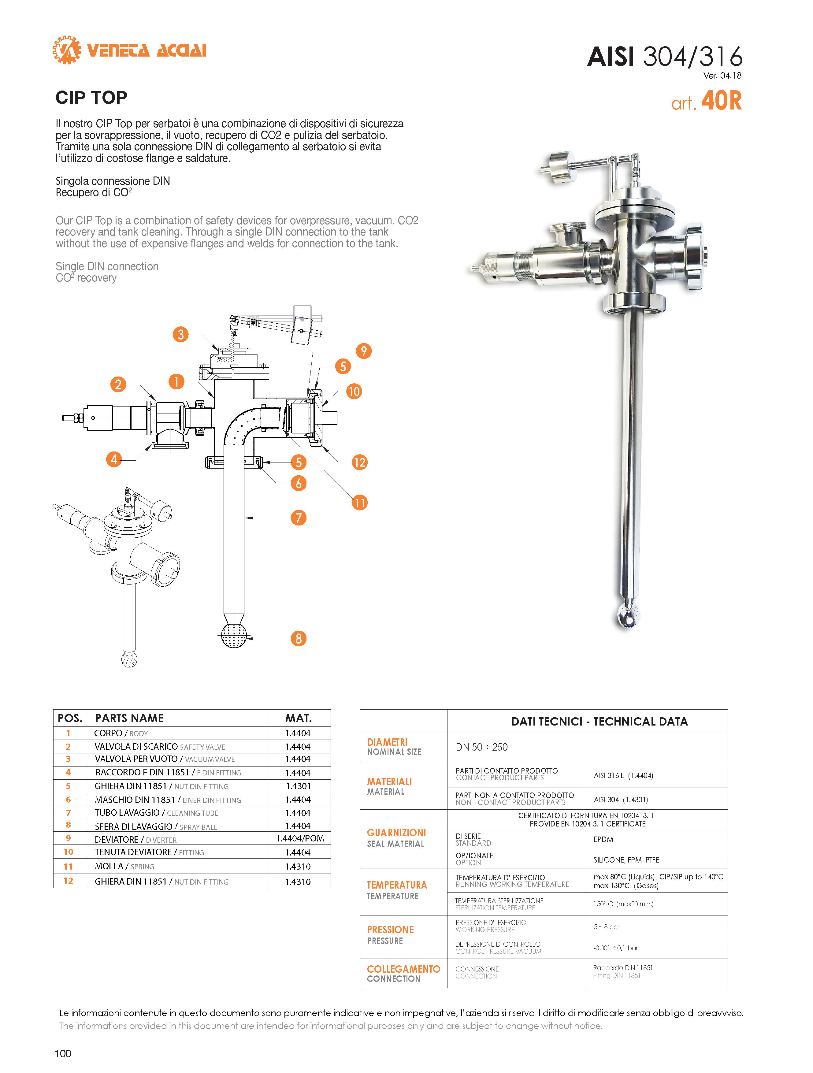 Cip Top serbatoi