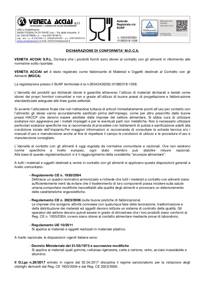 prodotti idonei al contatto con gli alimenti